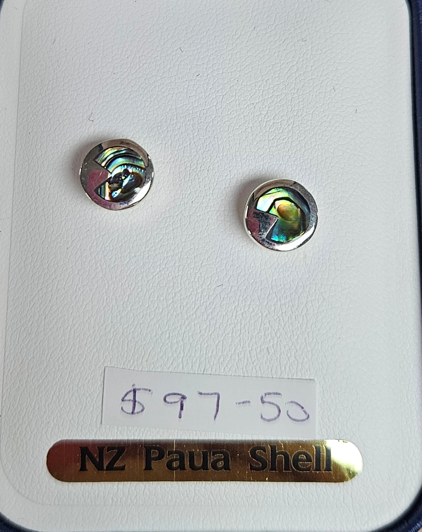 Paua Shell And Sterling Silver Stud Earrings