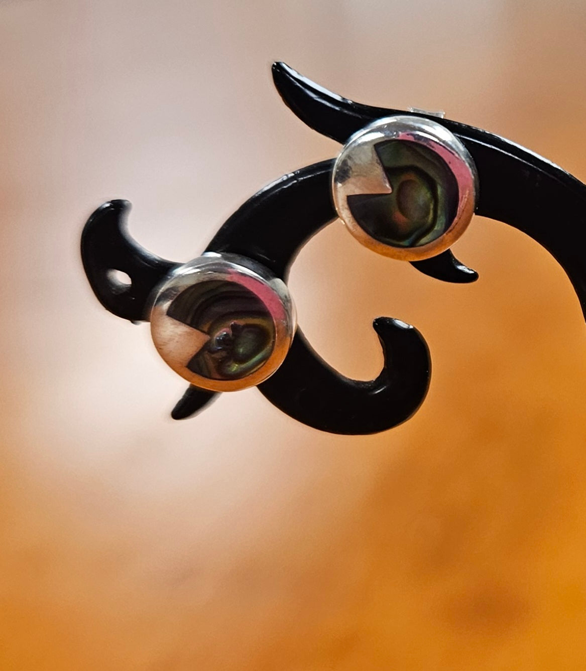 Paua Shell And Sterling Silver Stud Earrings