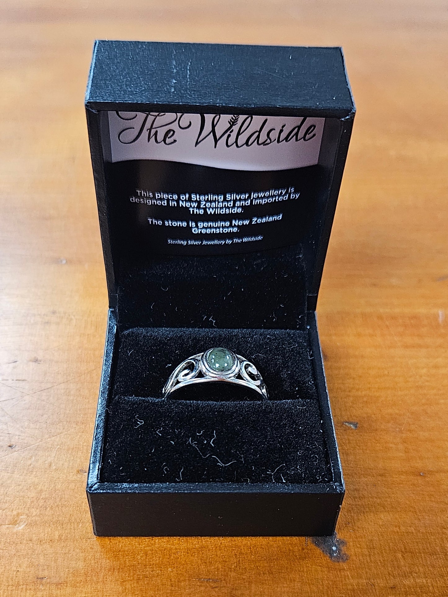 Sterling Silver And Greenstone Ring