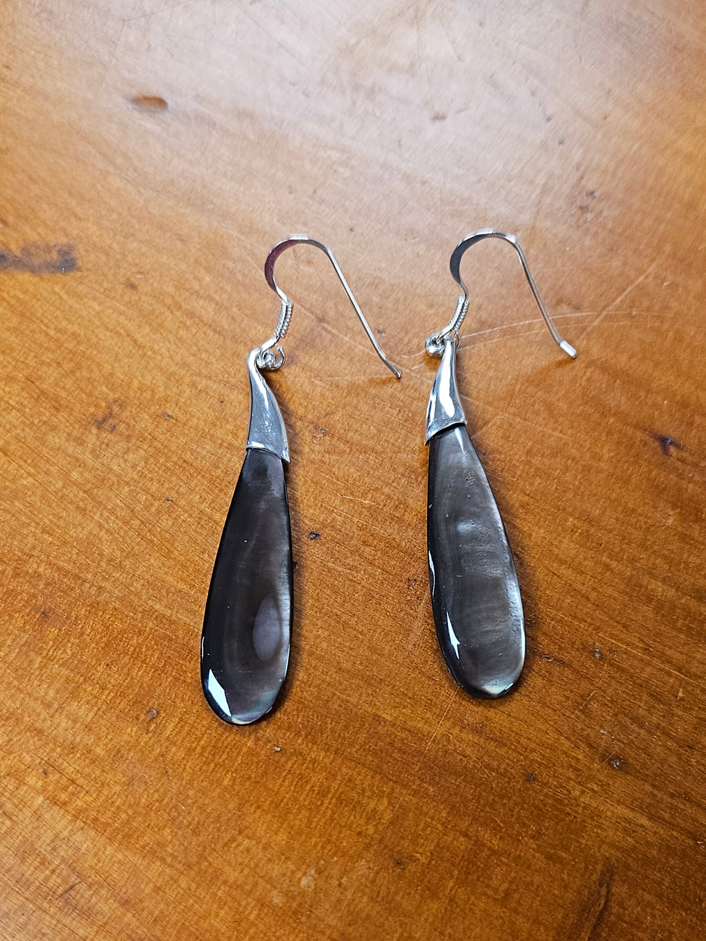 Black Pearl Shell Earrings