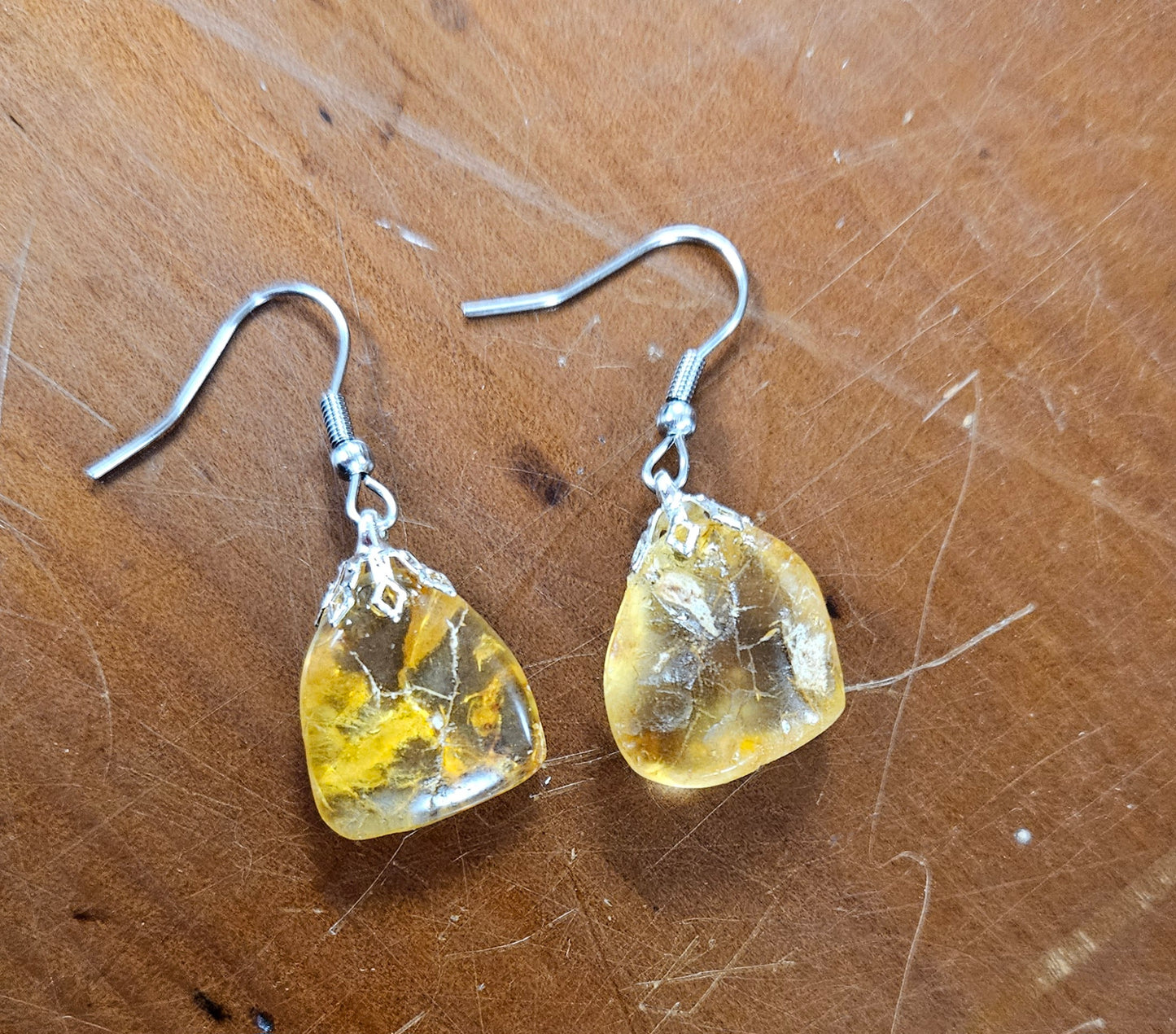 Kauri Gum Short Drop Earrings