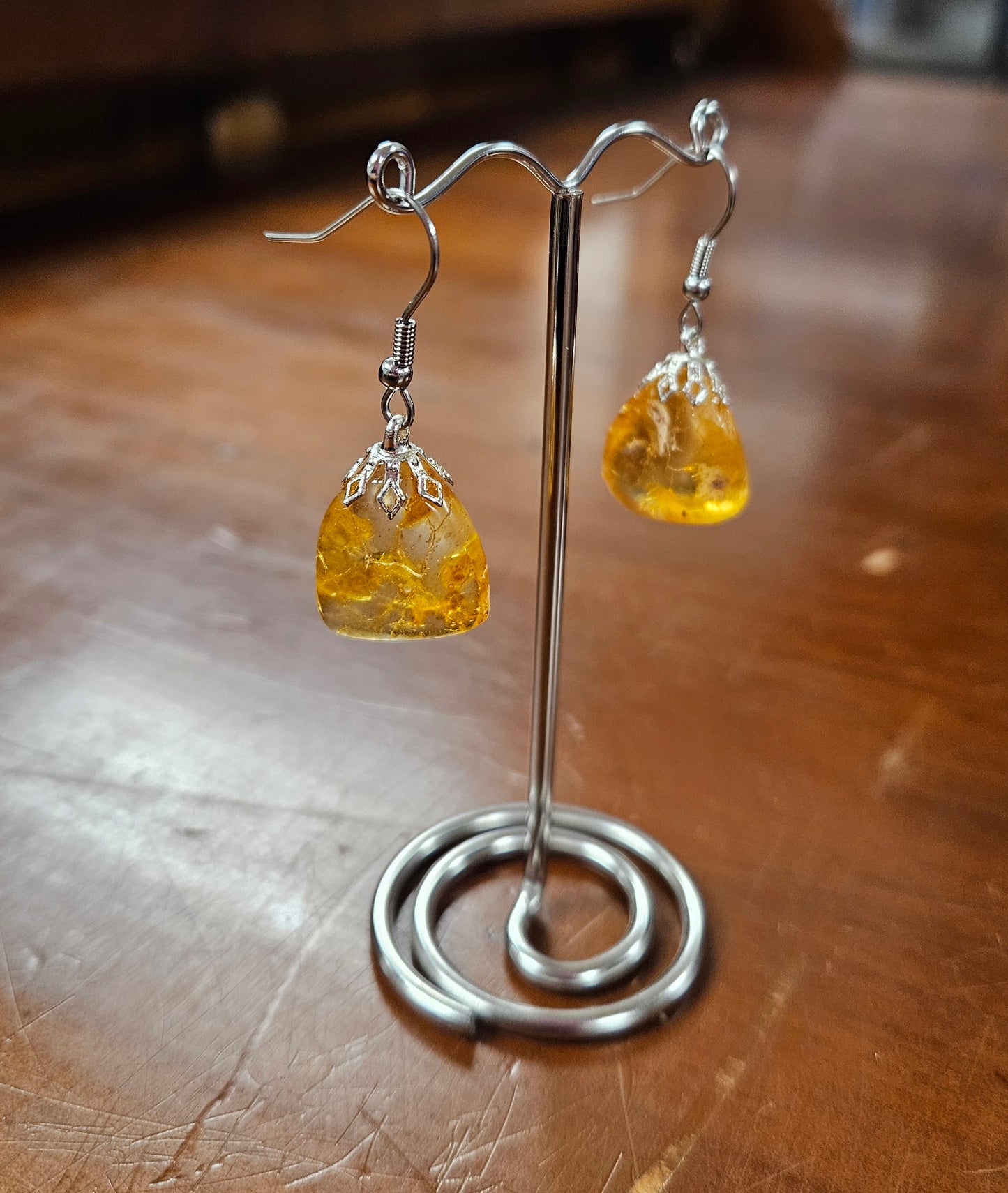 Kauri Gum Short Drop Earrings