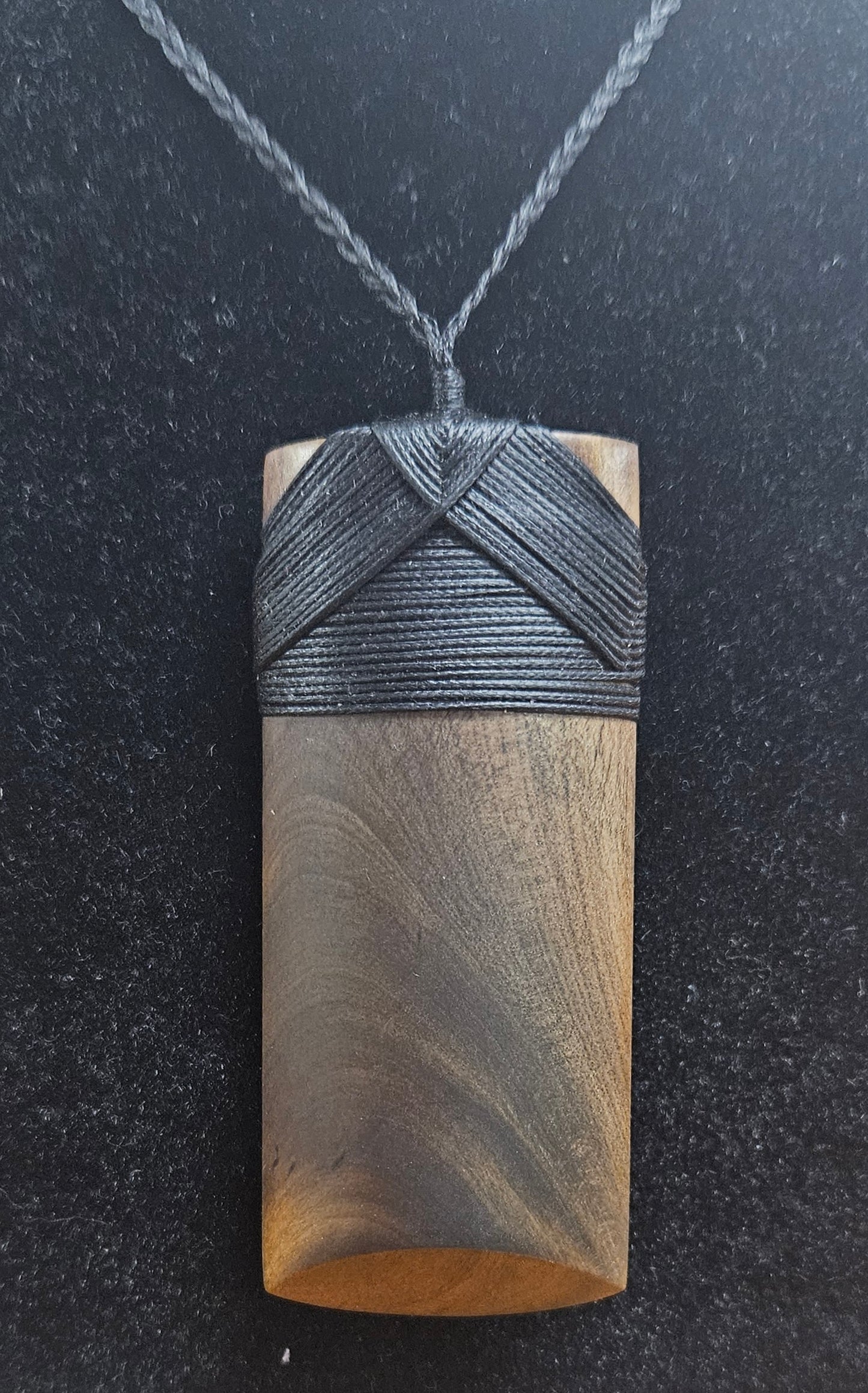 Kauri Wood Pendant, Large Dark Tones