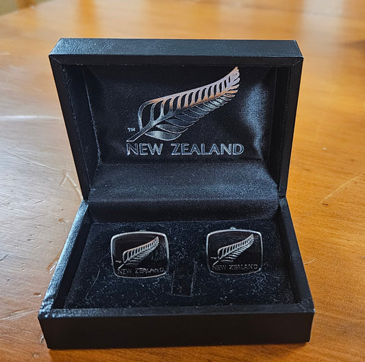 New Zealand Silver Fern Cufflinks