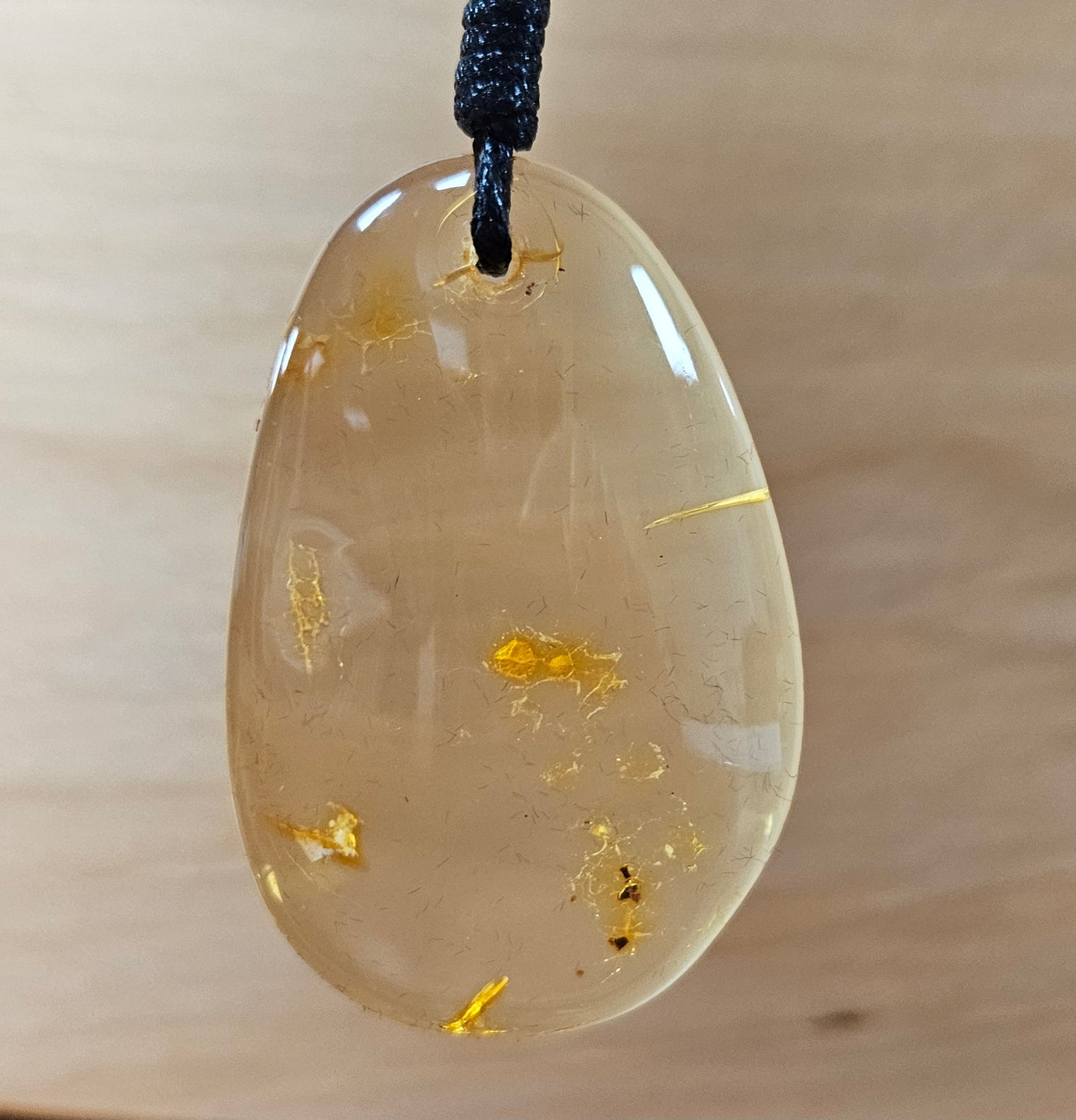 Kauri Gum Pendant , Lighter Tones