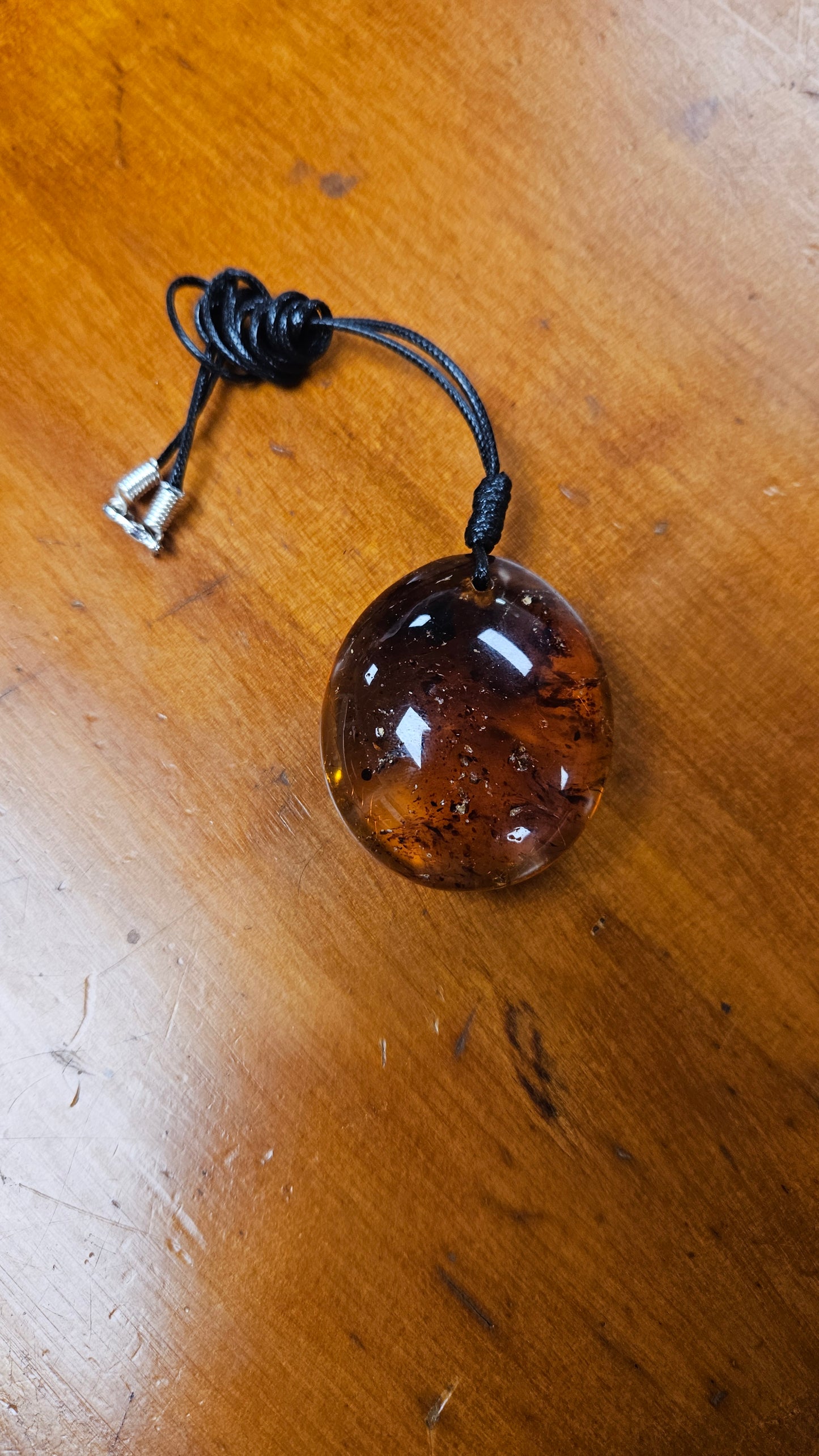 Kauri Gum Pendant Darker tones