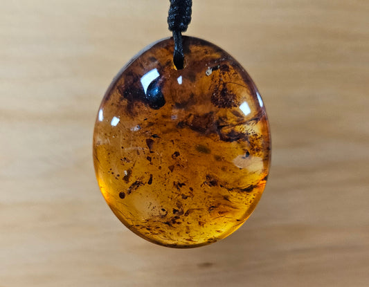 Kauri Gum Pendant Darker tones