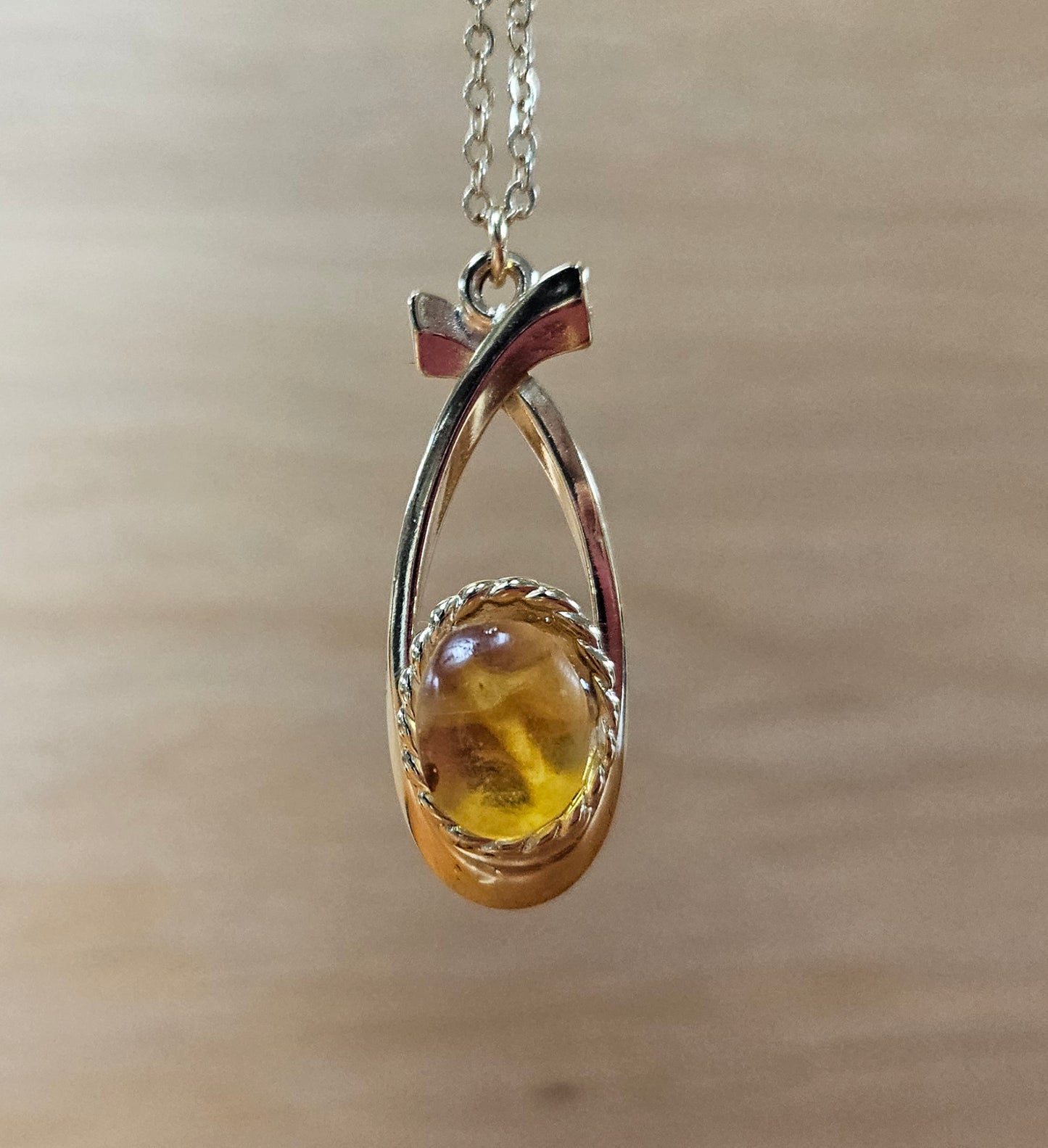 Kauri Gum Silver Pendant