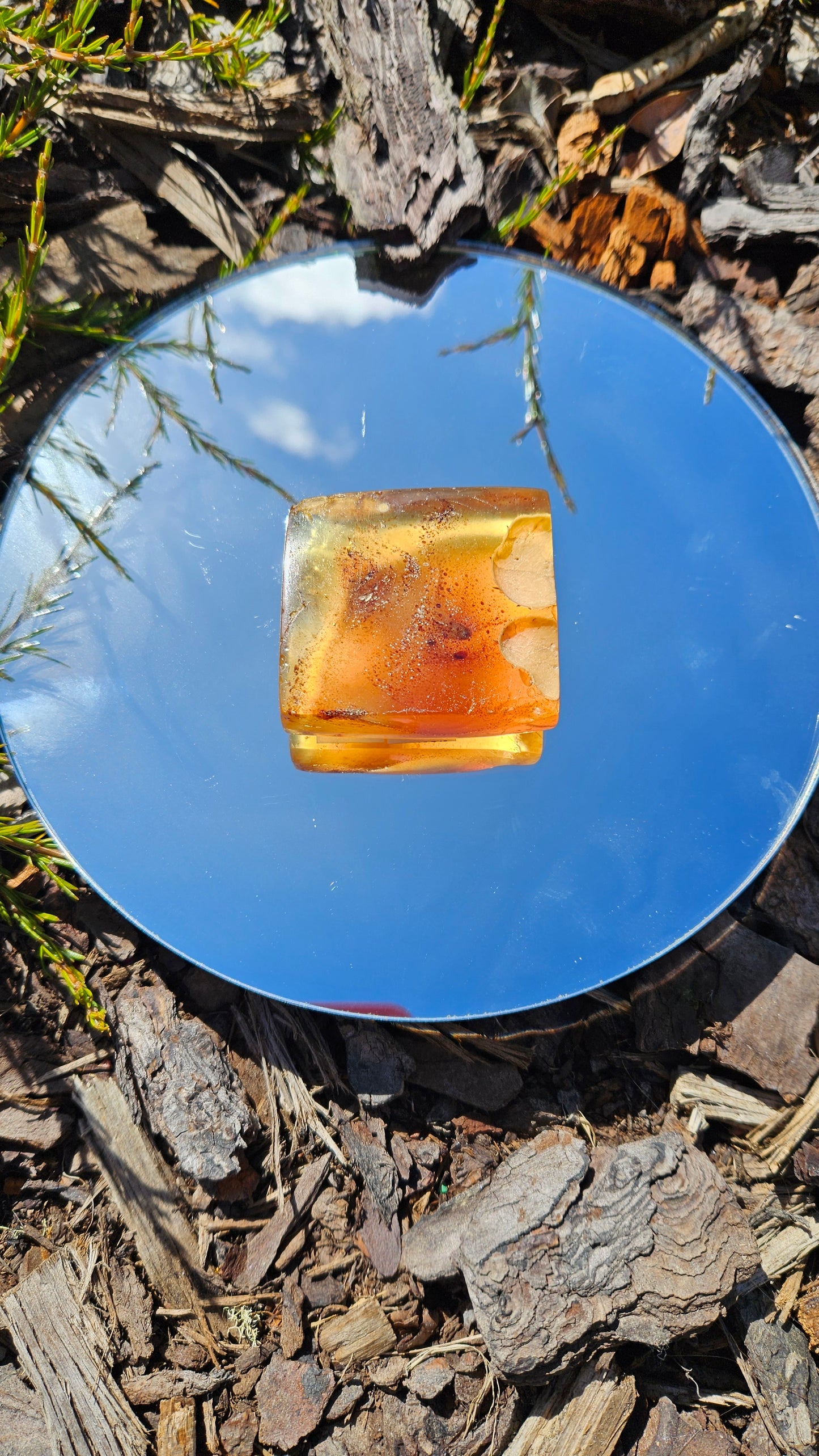 Polished Kauri Gum, rectangle piece