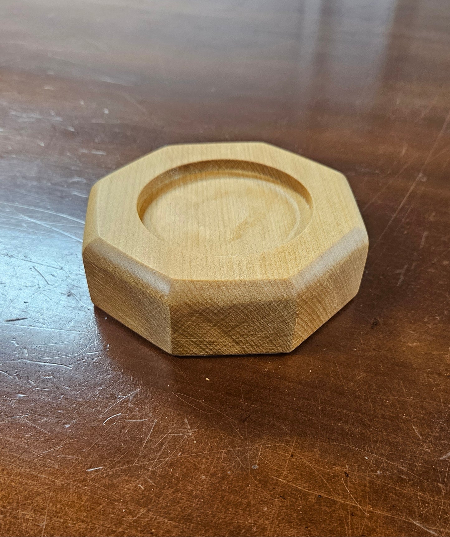 Kauri Candle Holder With Candle