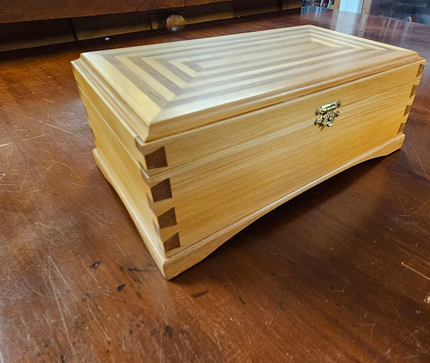 Large Kauri  Inlay Top Jewelley Box