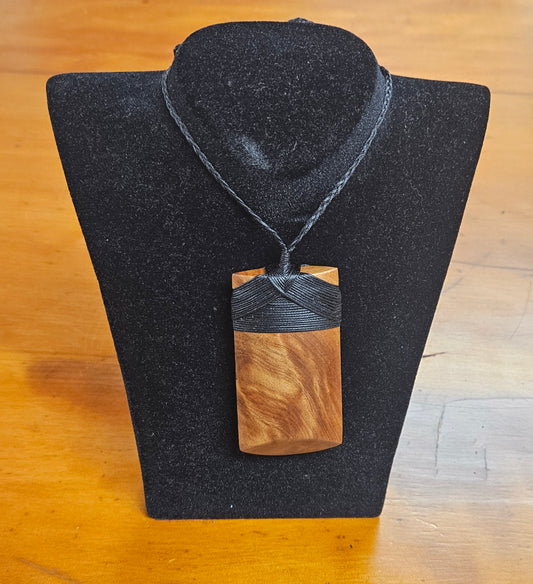 Kauri Wood Pendant .. Medium Wide