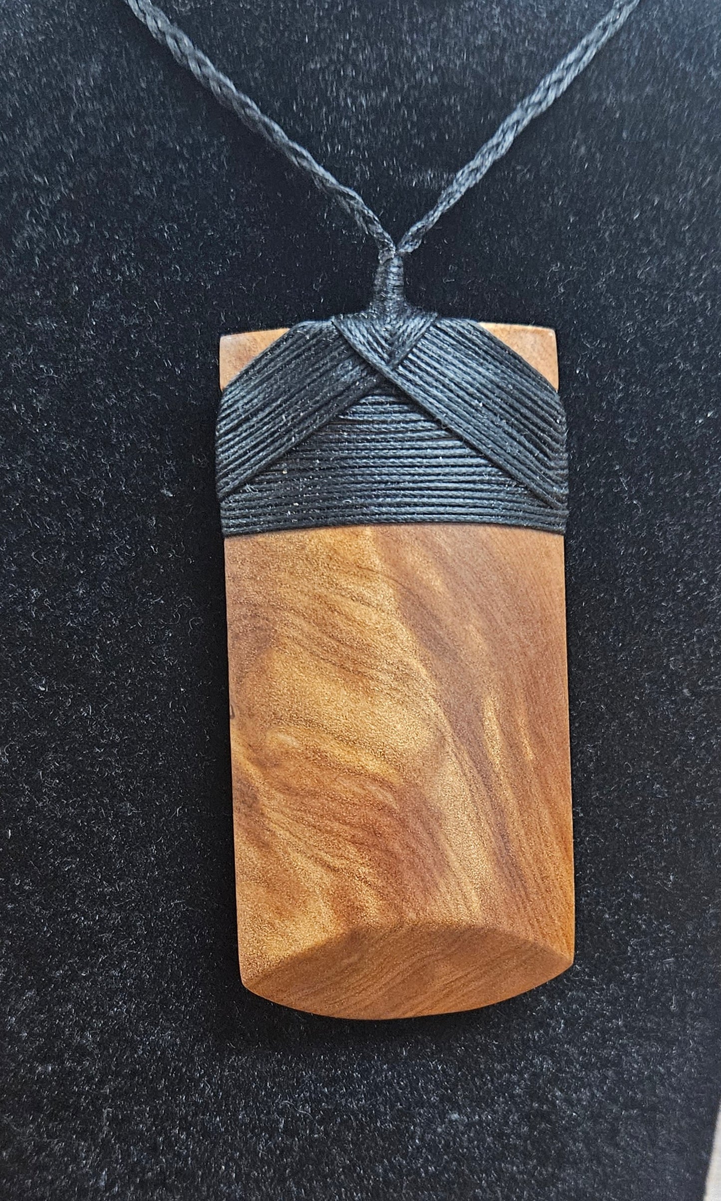 Kauri Wood Pendant .. Medium Wide