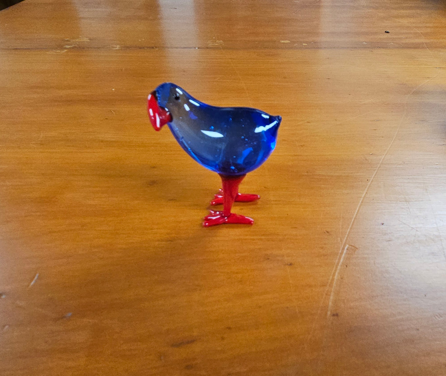 Glass Kiwi And Pukeko Ornament