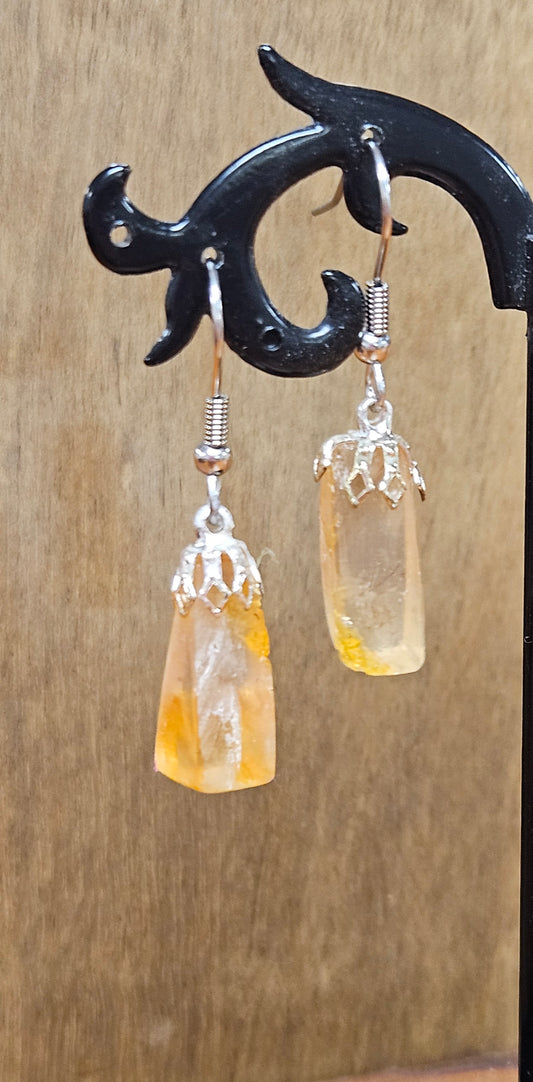 Kauri Gum Earrings... Triangle