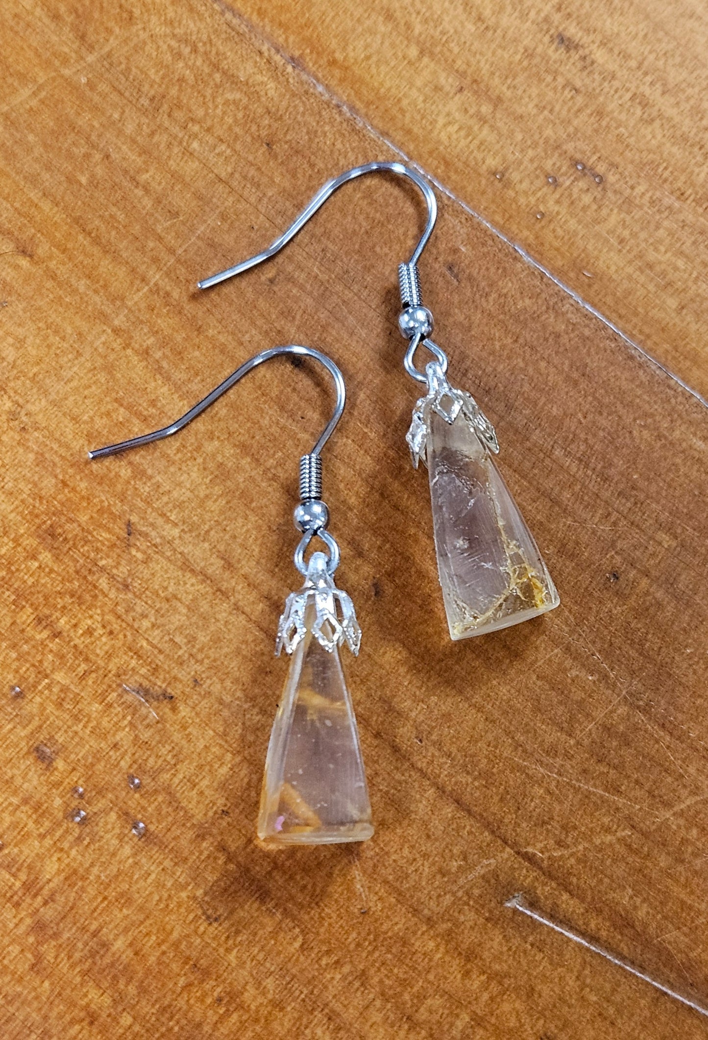 Kauri Gum Earrings... Triangle