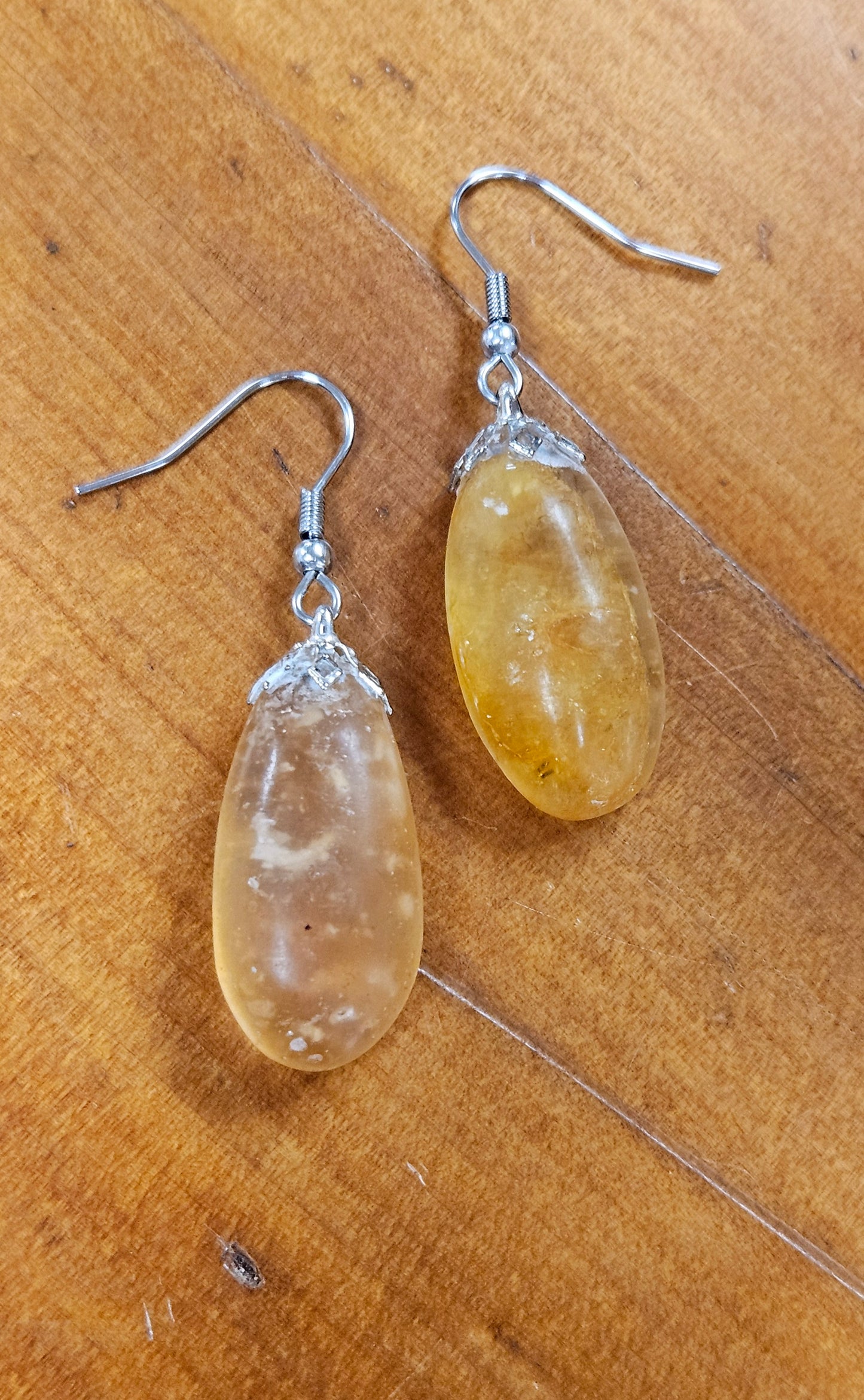 Kauri Gum Earrings.. Long Oval