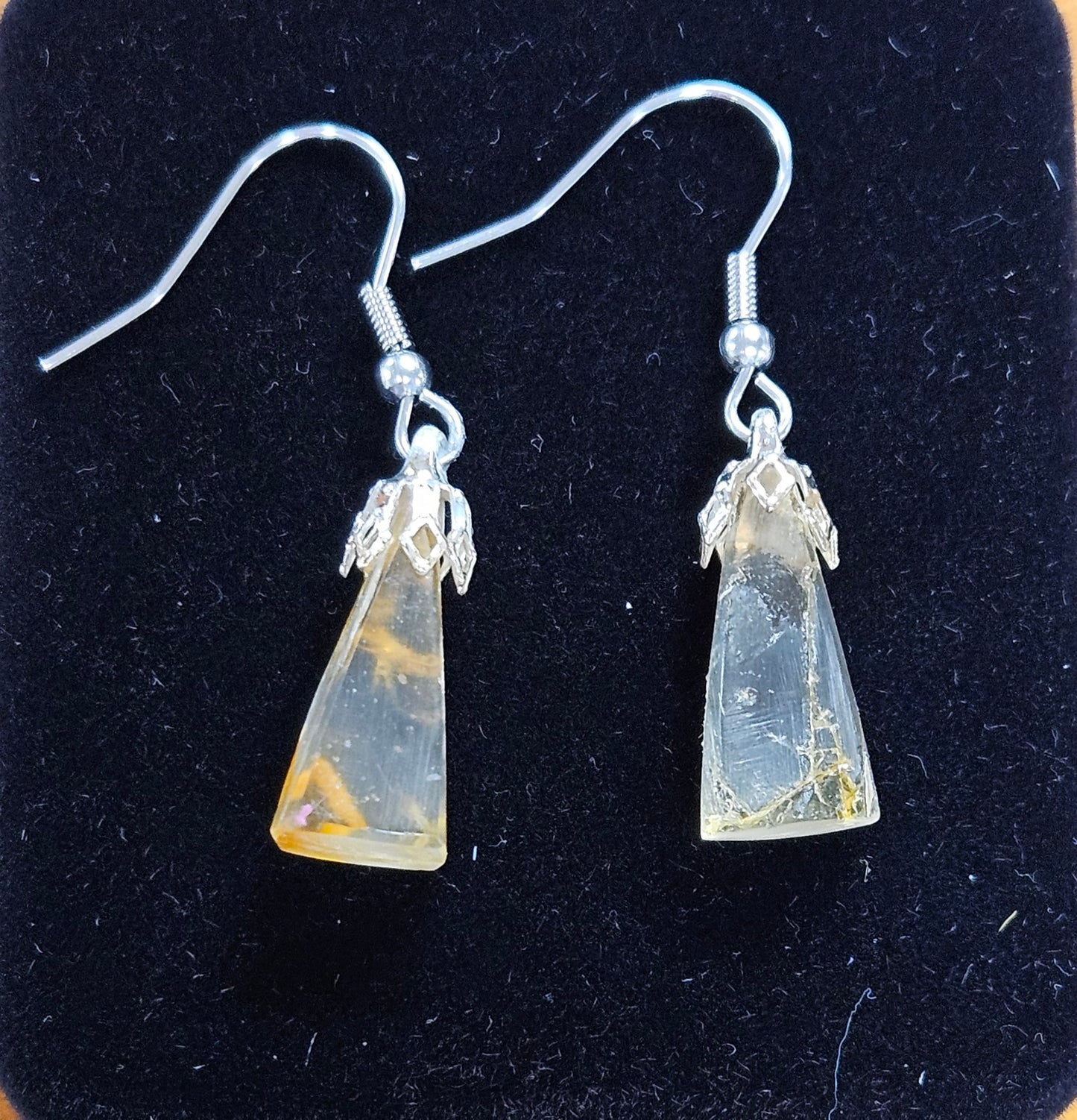 Kauri Gum Earrings... Triangle
